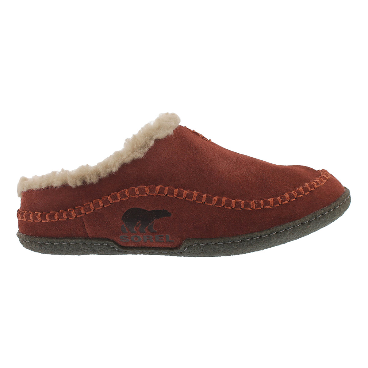 mens leather slippers open back