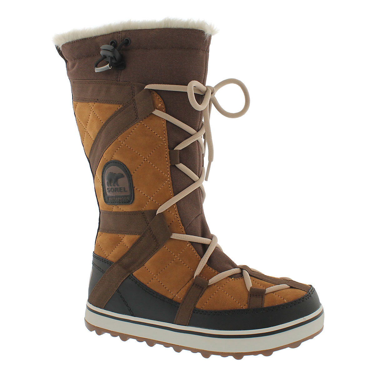 sorel explorer leather snow boots in dark red