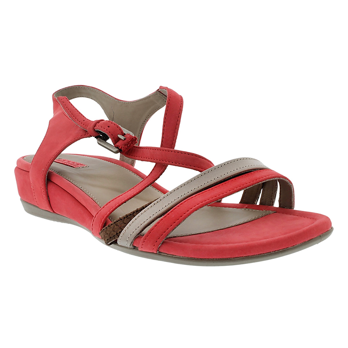 Ecco Women's TOUCH 25 berry leather dress strap sandals 262013-58563
