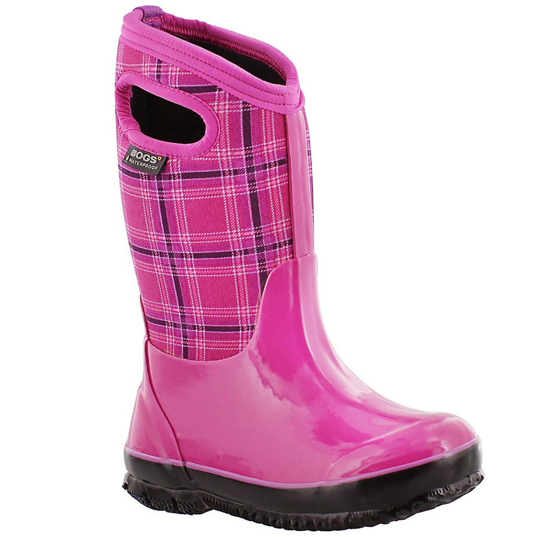 Bogs Girls' Classic Winter Plaid Tall Waterproof Winter Boot eBay