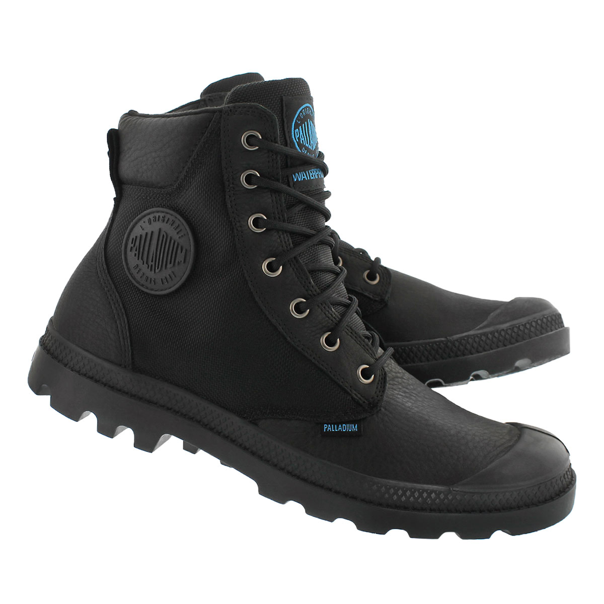 black boots with tie in back
