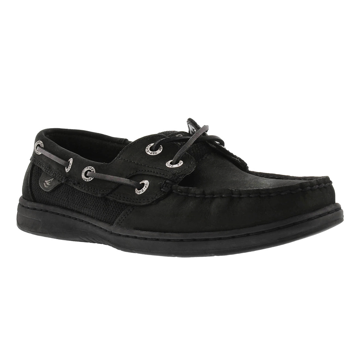 sperry black boat shoes