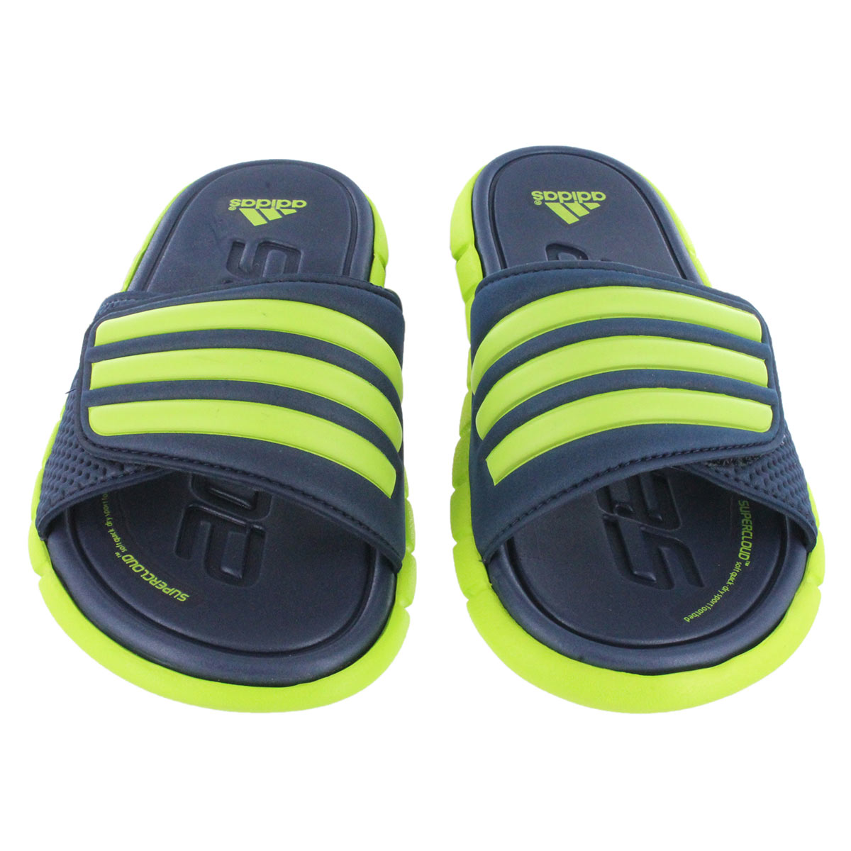 Adidas Boys' ADILIGHT SUPERCLOUD navylime slide sandals D65243