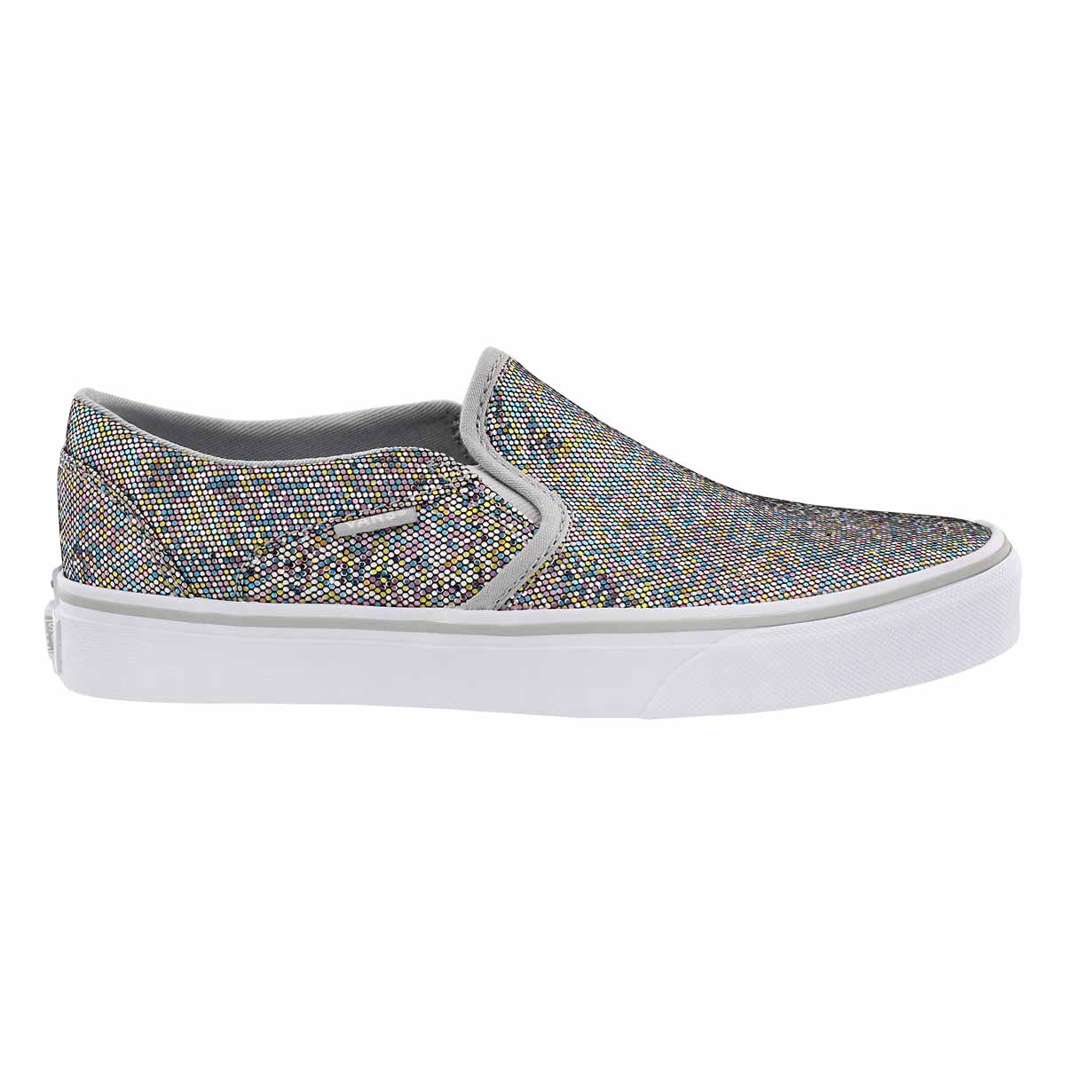 vans asher women's perforated slip on shoes