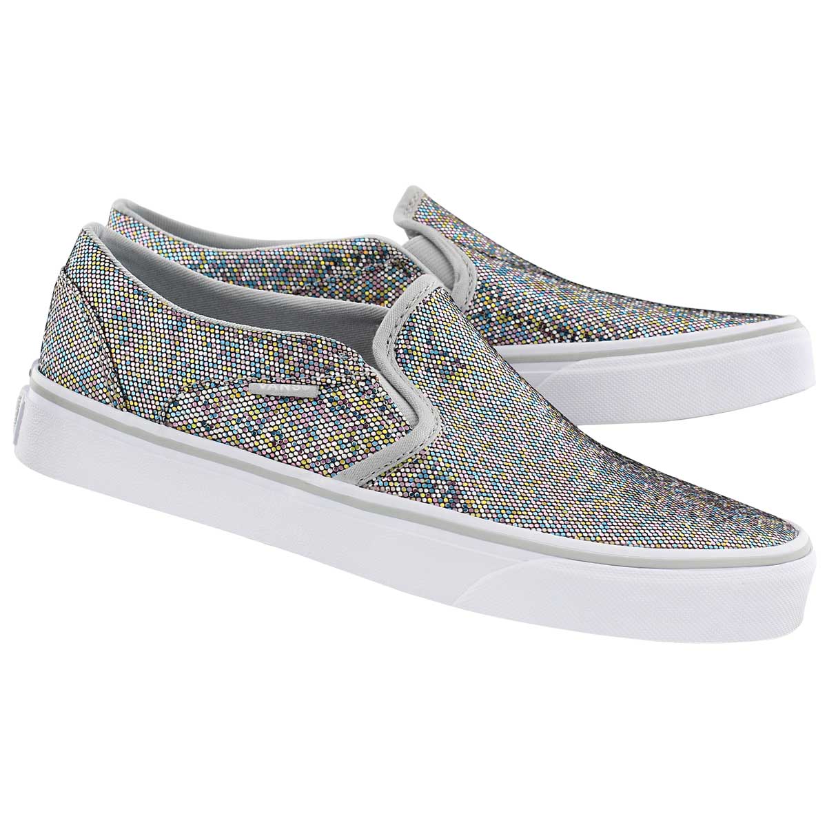vans asher women's perforated slip on shoes