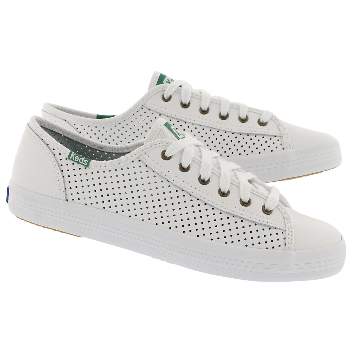 keds women's kickstart perforated leather sneakers