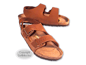 Birkenstock women's Milano cocoa 2 strap with back strap sandal