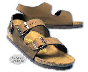 Birkenstock men's Milano cocoa nubuck sandal