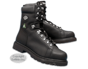 Harley Davidson Mens Dipstick 8 inch black steel toe leather boot