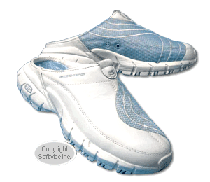 Skechers women's Gators-Ablaze white & blue clog