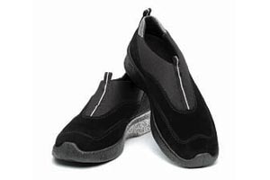 Ecco women's Soft Sneaker Slip On black nubuck shoe