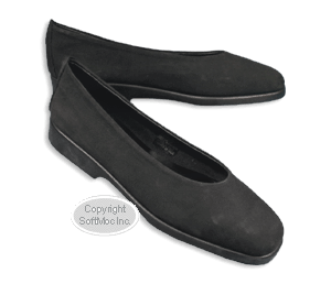 Veniceo women's Manny black nubuck dress flat