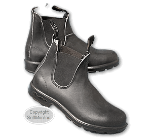 Blundstone unisex black urban slip on boots