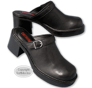 Harley Davidson women's Pavement black leather clog