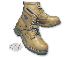 Harley Davidson Womens Faded Glory tan leather boot