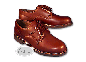 DeerStags men's Camel brown leather oxford