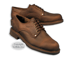 DeerStags men's Camel brown crazyhorse leather oxford