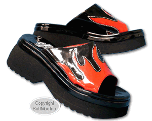 Harley Davidson women's Hot Streak red & black sandal