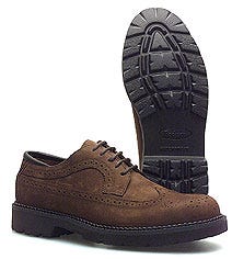 Rockport men's Ohio chocolate nubuck dress shoe wide width
