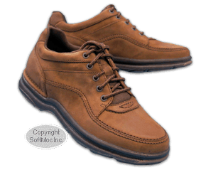 Rockport men's World Tour brown nubuck walking shoe in wide