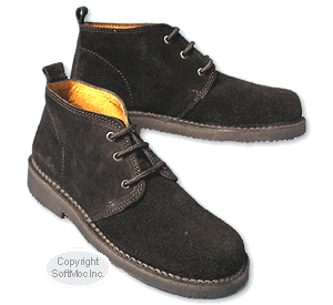 Geronimo men's Pistol black suede desert boot