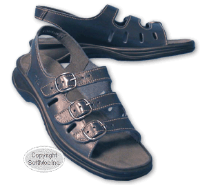 Clarks women's Sunbeat blue three strap sandal