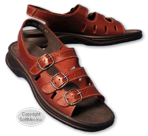 Clarks women's Sunbeat red three strap sandal