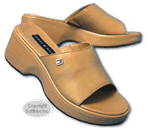 Tommy Hilfiger women's Sandra brown camel dress slide
