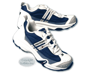Tommy Hilfiger women's Tenacity 2 navy & white leather sneaker