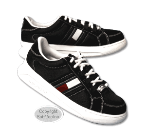 Tommy Hilfiger women's JJ Court black canvas sneaker