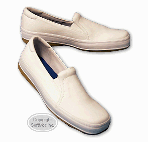 Keds women's Desire white canvas slip on.