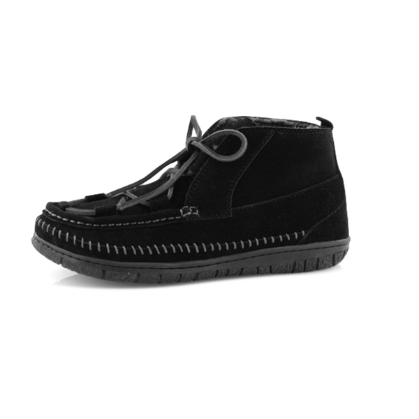 SoftMoc Women's SHAWNEE black lined moccasins