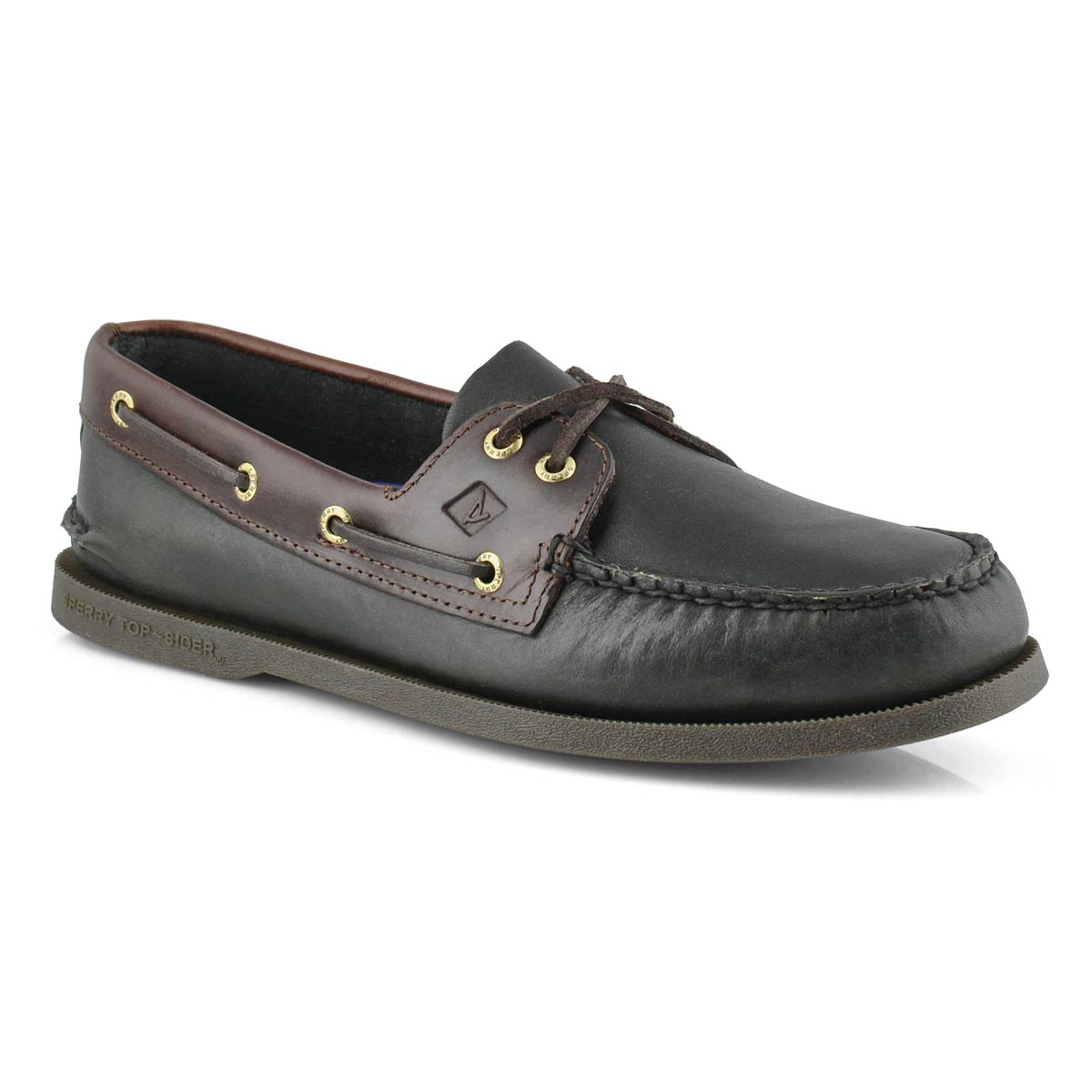 Sperry Men's AUTHENTIC ORIGINAL black/amaretto boat shoes