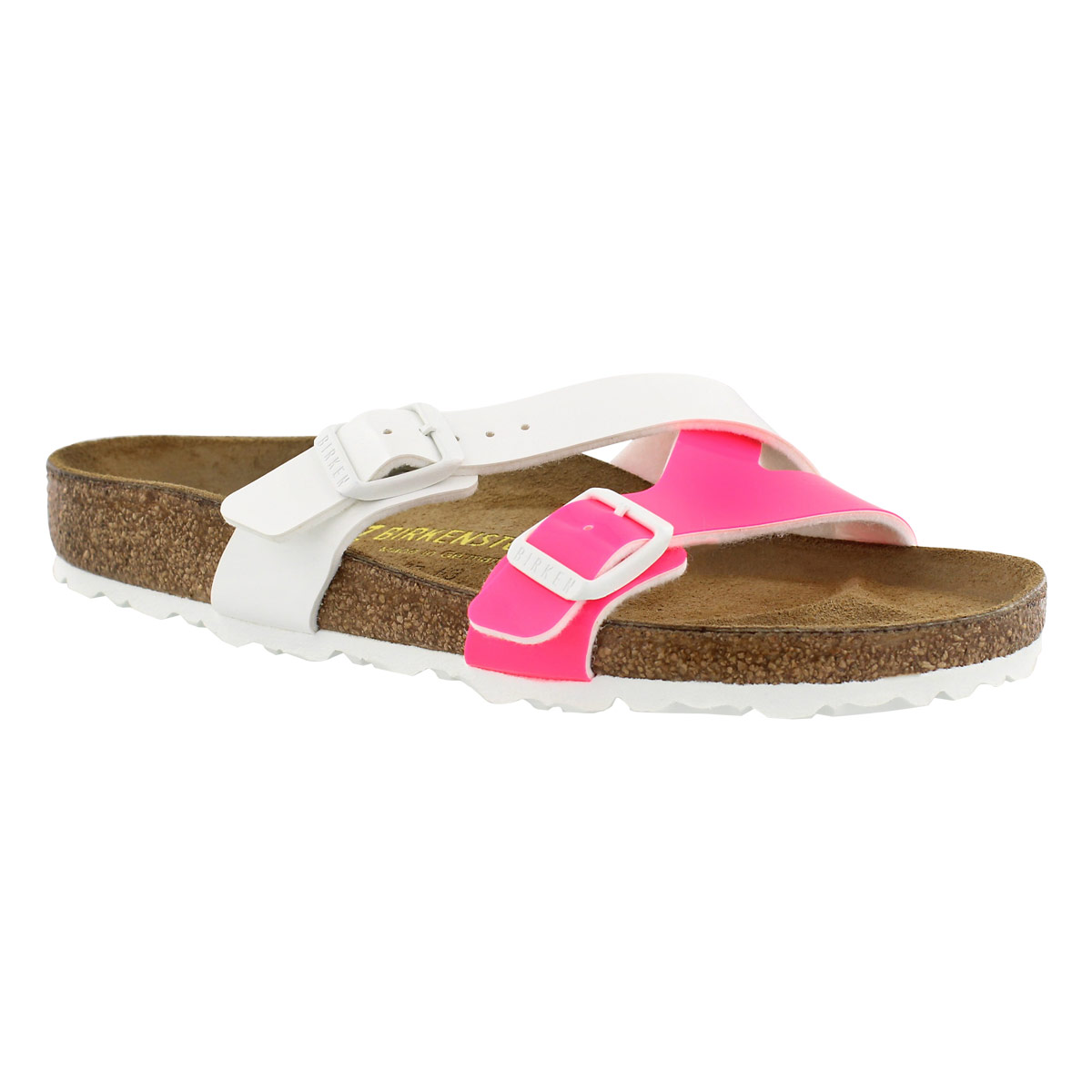 Women's YAO neon pink/white BF sandals