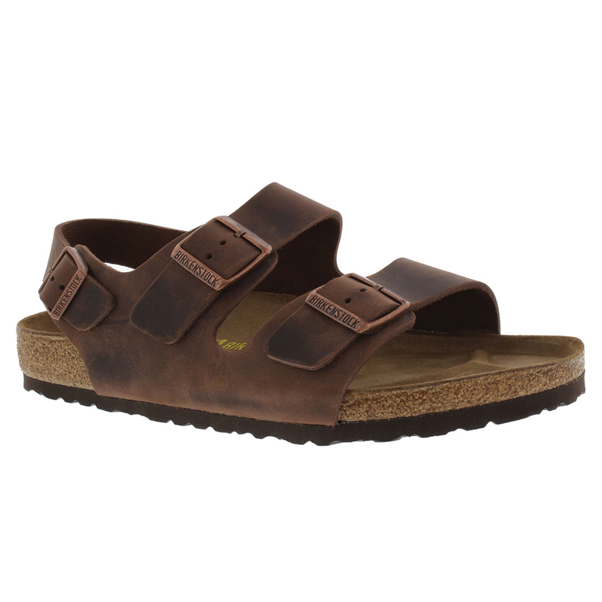 Mns Milano OLTR havana 3 strap sandal