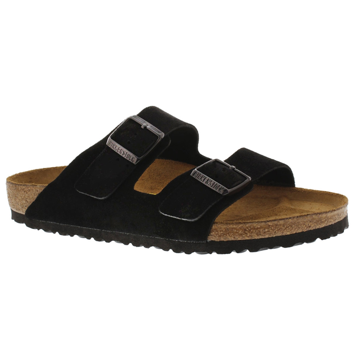 Mns Arizona black suede 2 strap sandal