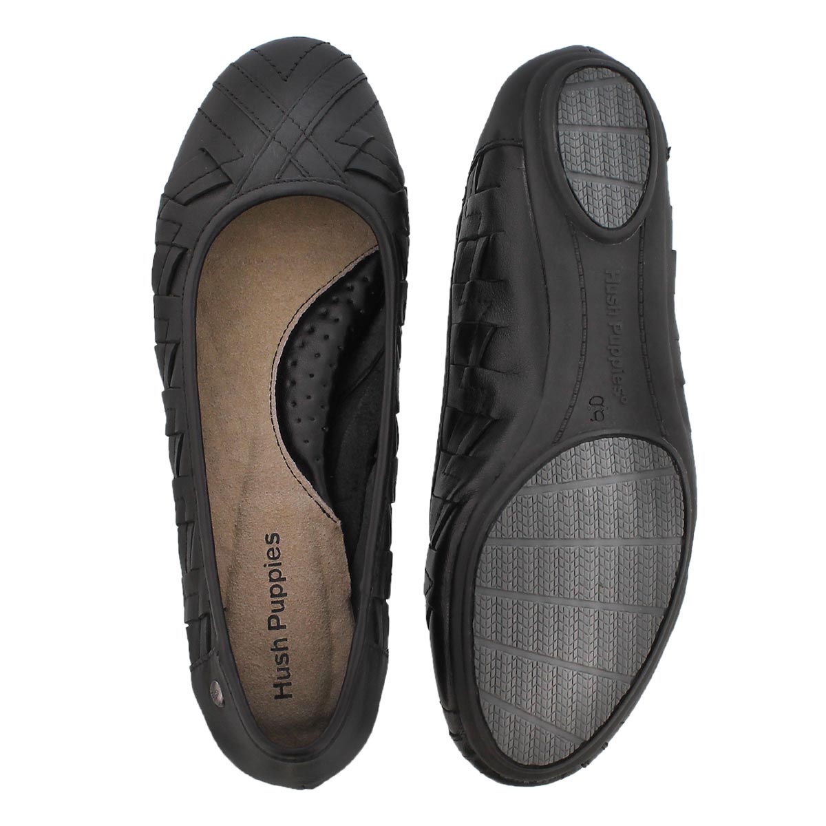 Lds Emmaline Chaste blk weaved flat