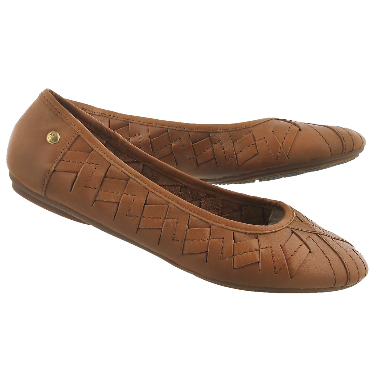 Lds Emmaline Chaste tan weaved flat