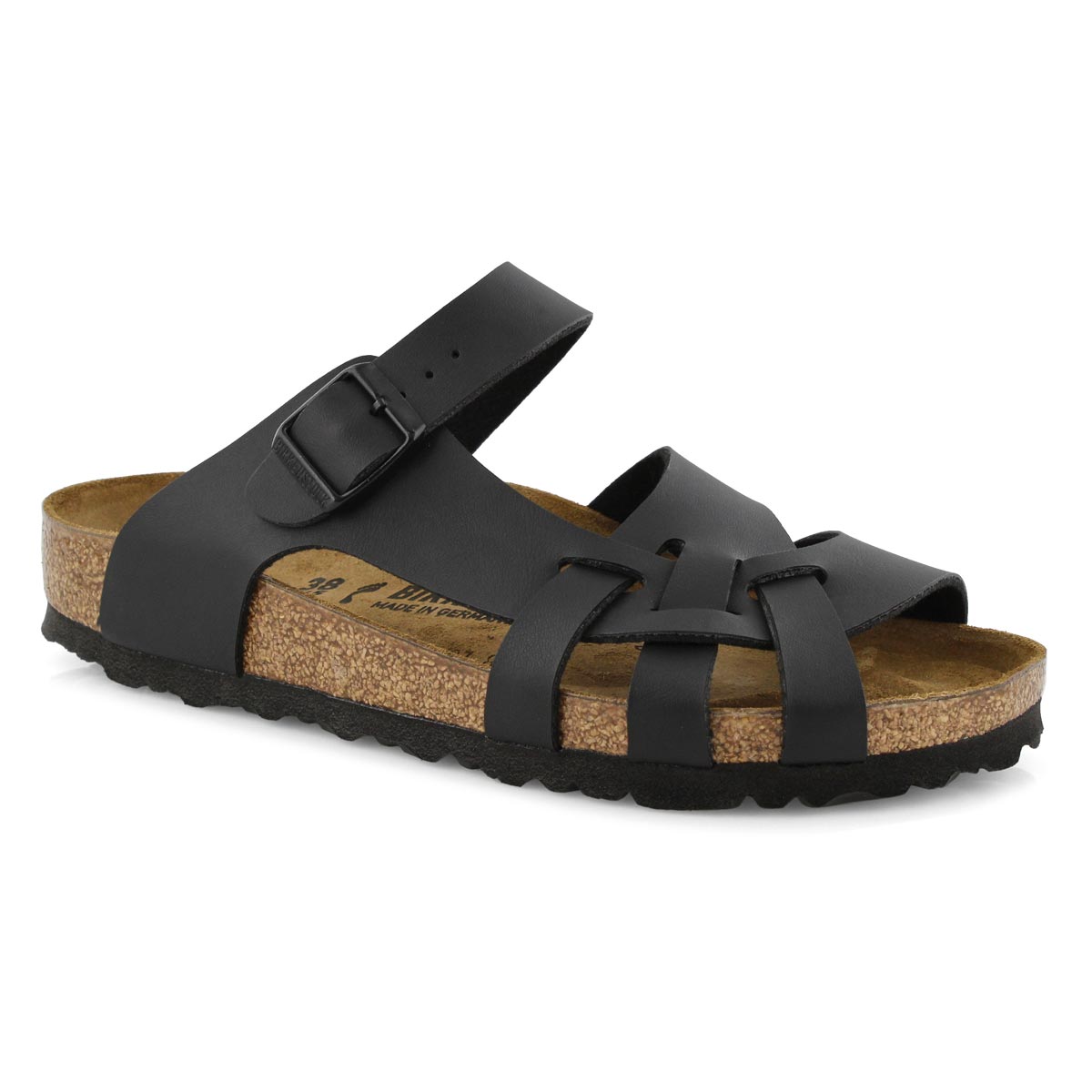 Sandale Pisa, bride axiale, noire-Étroit