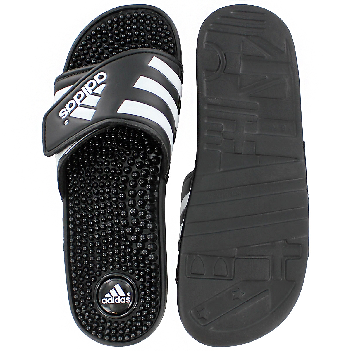 Lds Adissage black/white slide sandal