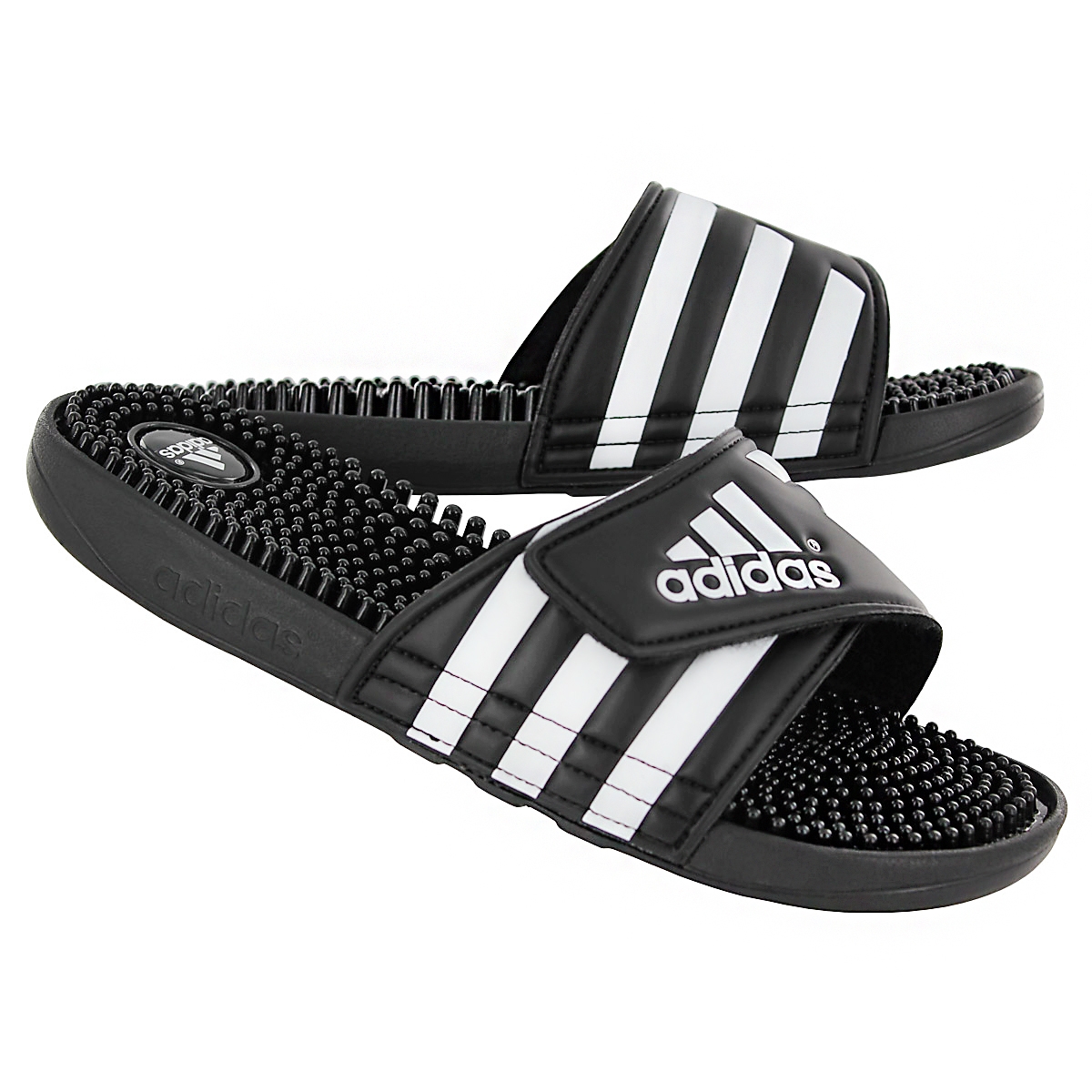 Lds Adissage black/white slide sandal