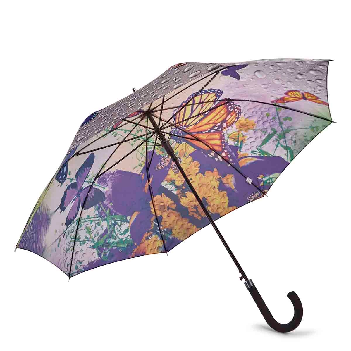 BelAmi PURPLE BUTTERFLY stick umbrella