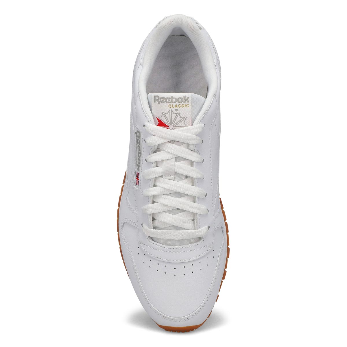 Mens Classic Leather Sneaker -White/Grey/Gum