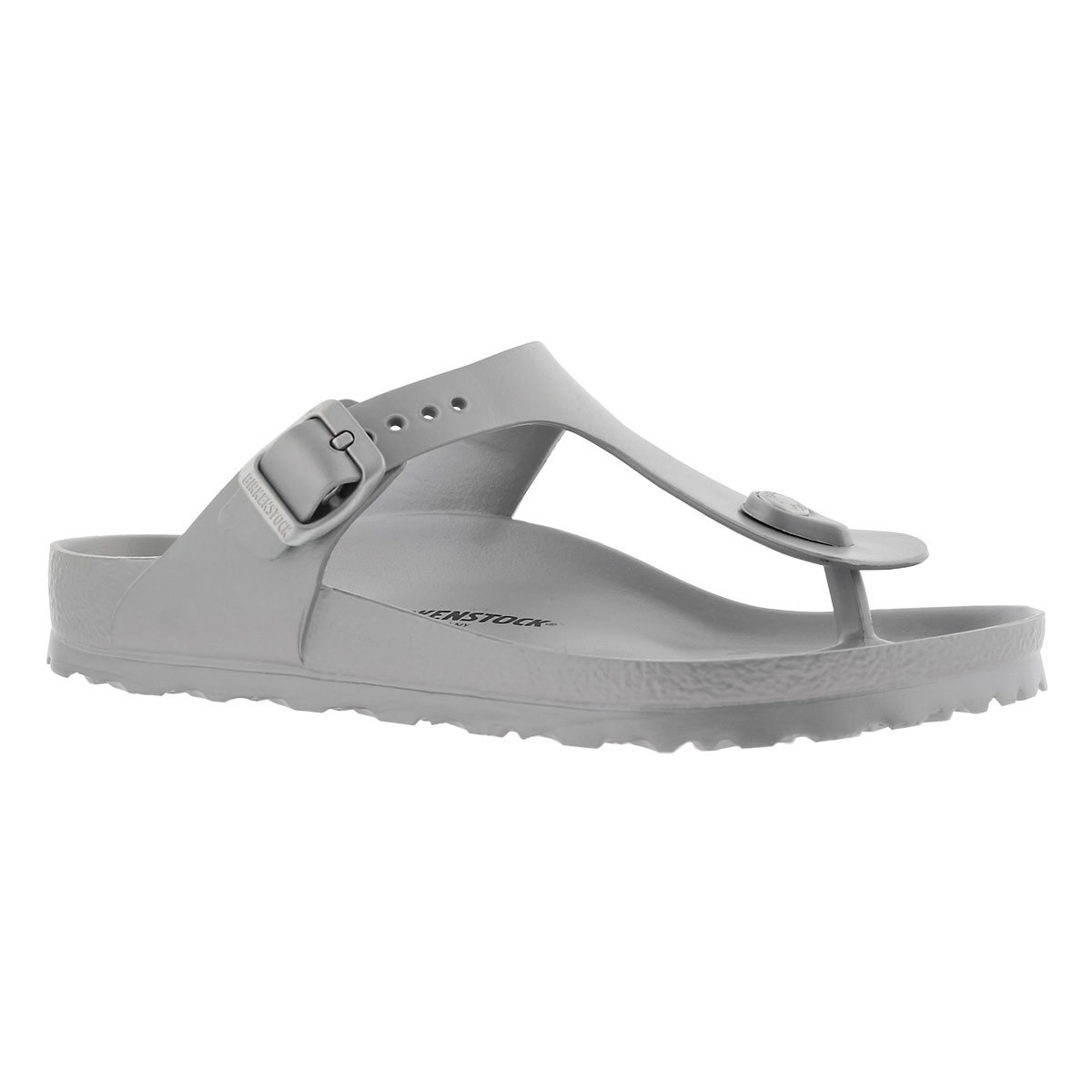 Women's GIZEH metallic silver EVA thong sandals
