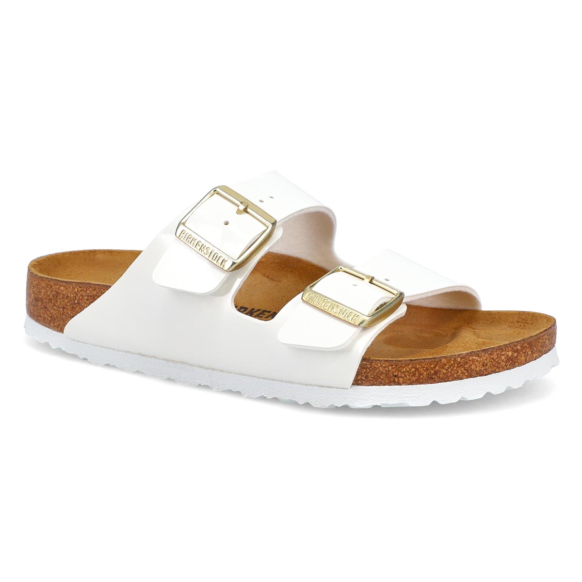 birkenstock arizona flat sandals in white