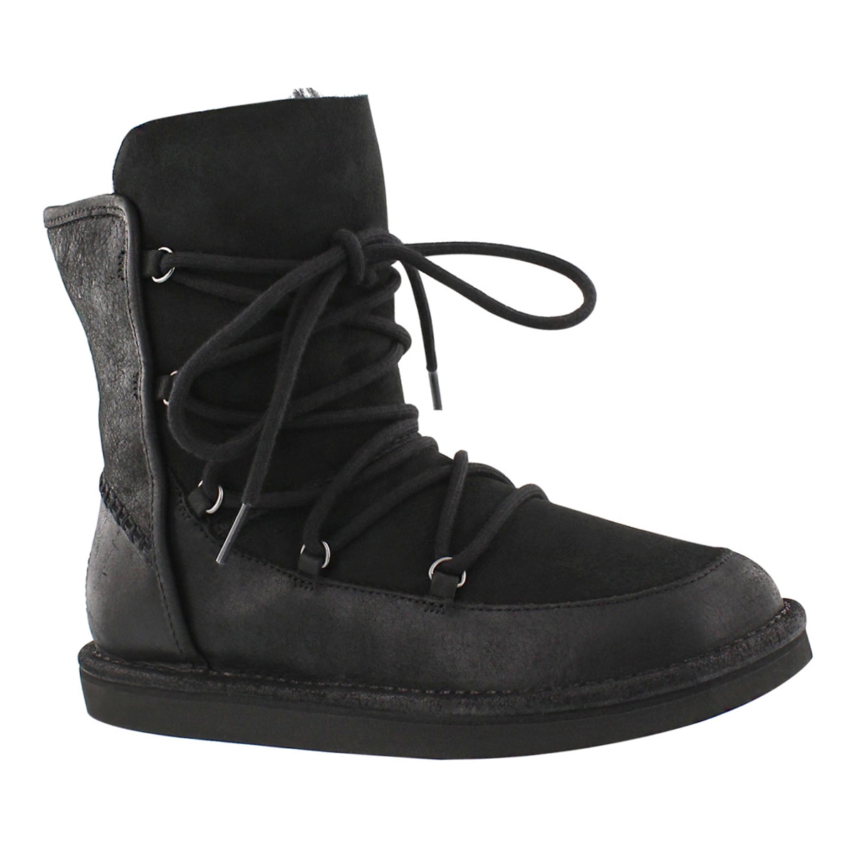 Lds Lodge black lace up casual boot