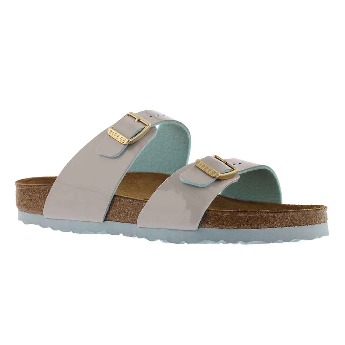 Women's SYDNEY BF two tone light grey pat sandals