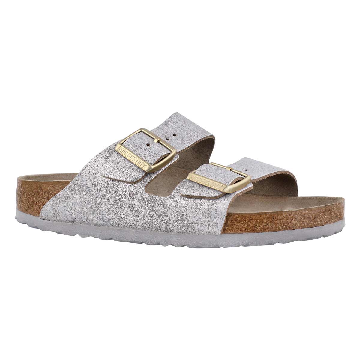 Women's ARIZONA LTR mtlc blu slvr sandals - Narrow