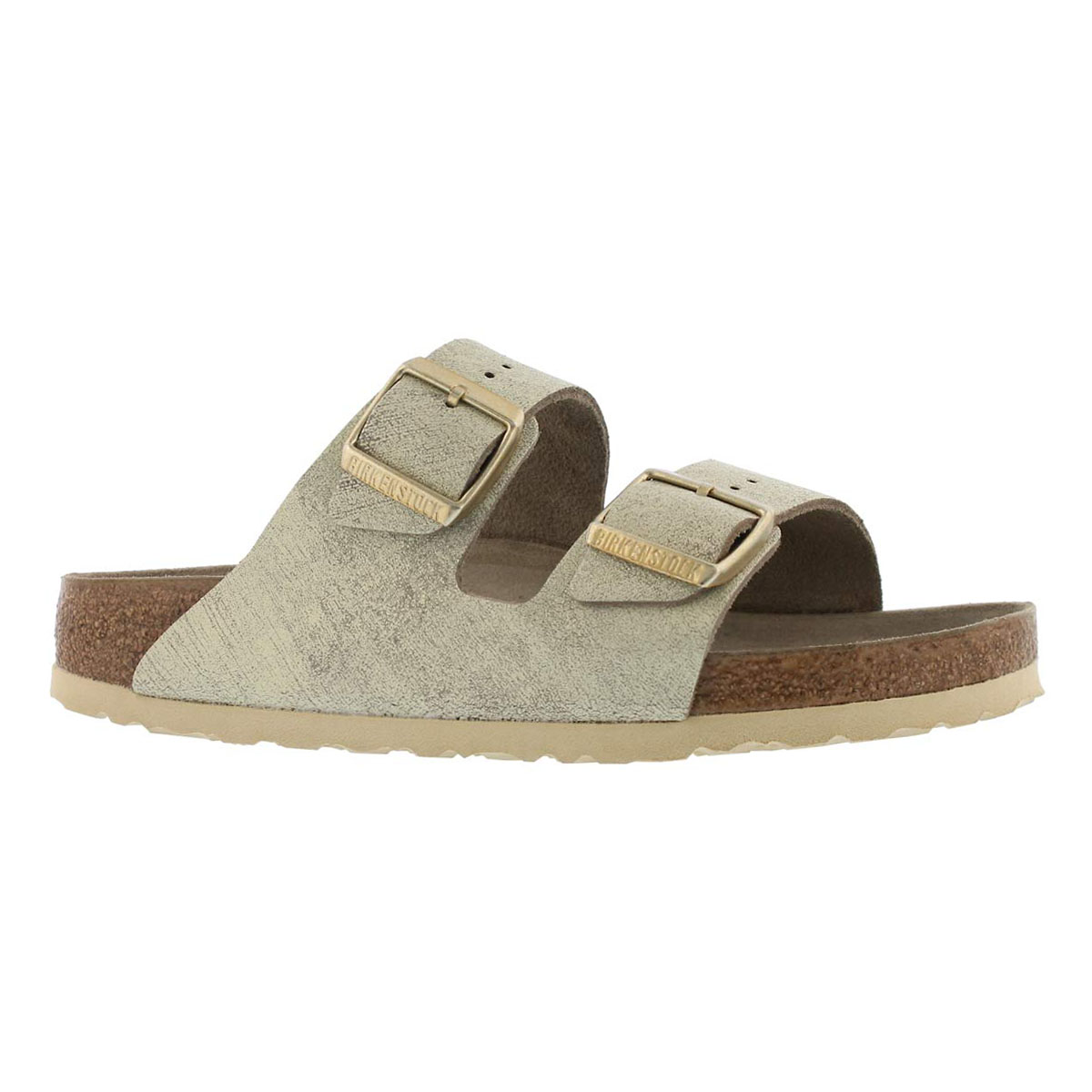 Women's ARIZONA LTR wshd mtlc gld sandals - Narrow