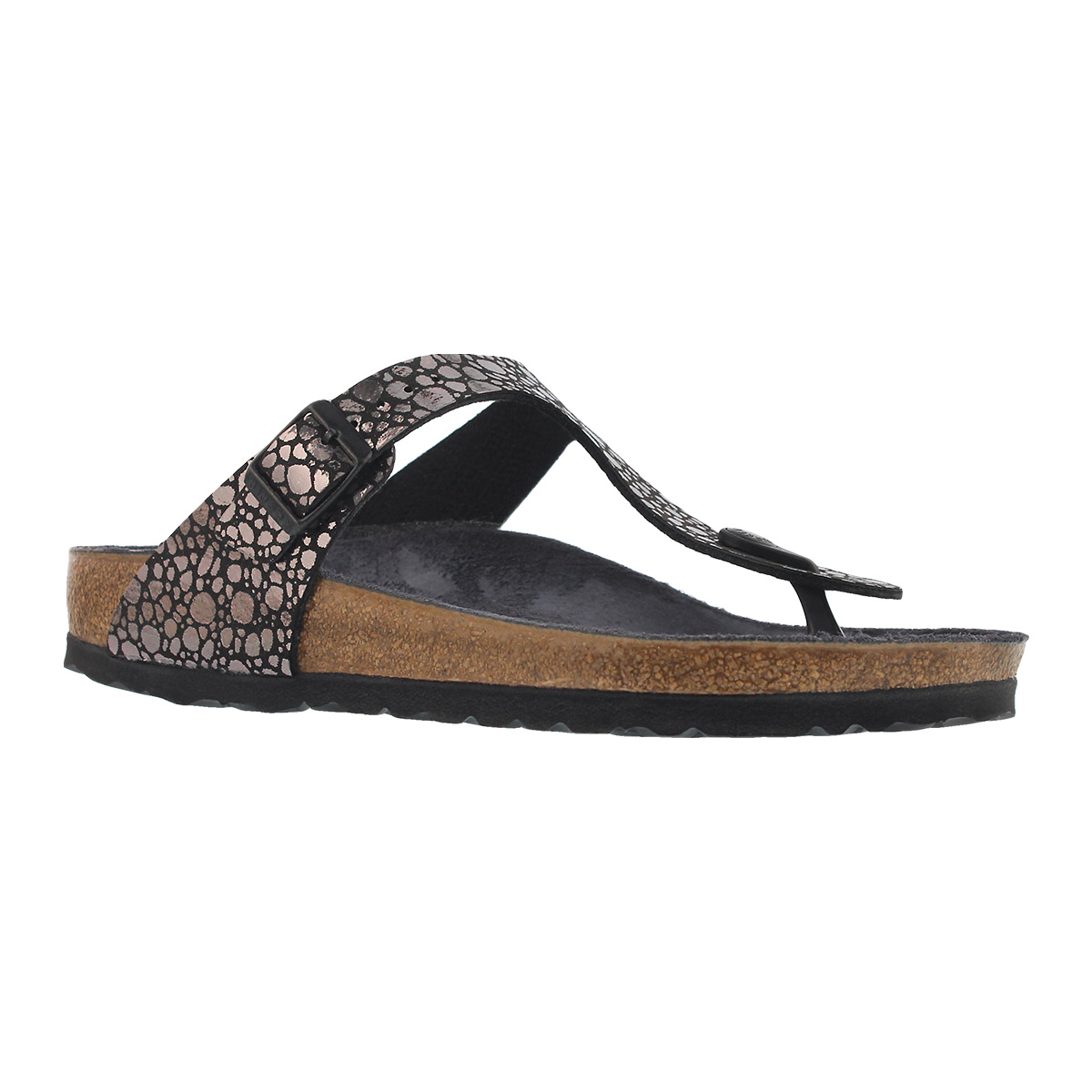 Lds Gizeh BF metallic black thng sandal